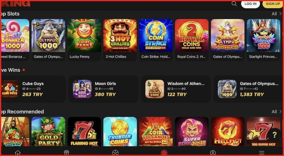 1King slot lobisi: popüler slotlar ve canlı kazançlar