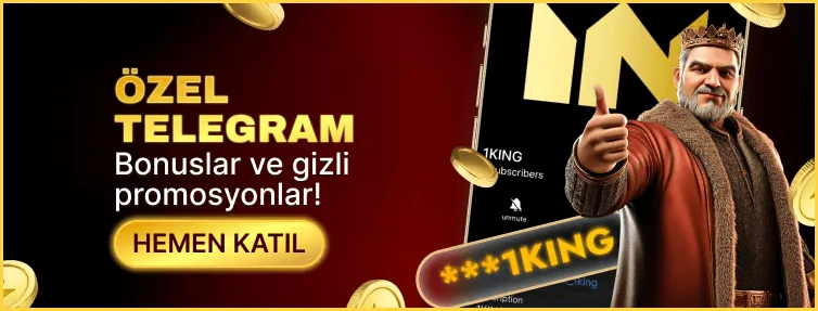 1King Telegram kanalı: özel bonuslar ve promosyonlar